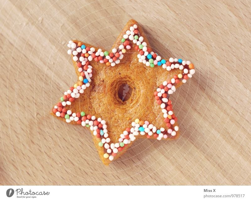 star Food Dough Baked goods Candy Nutrition Decoration Delicious Sweet Cookie Sugar perl Icing Coulored sugar candy Granules Star (Symbol) Christmas biscuit