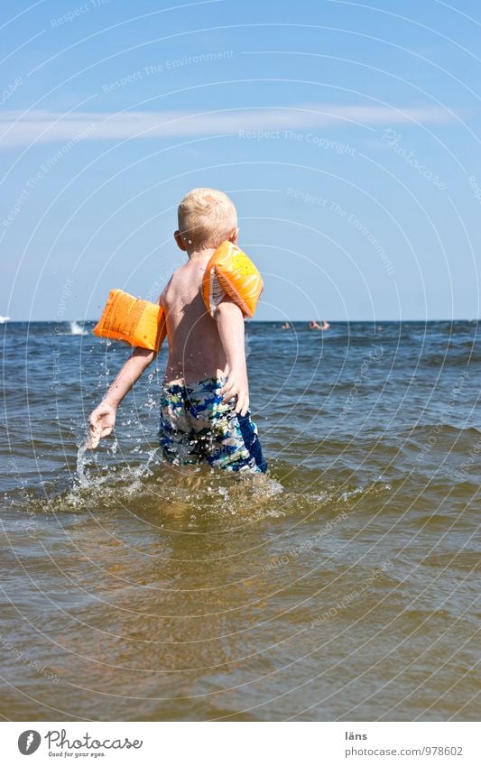 zest for life Boy (child) Baltic Sea Emerge Sky Summer Joy Joie de vivre (Vitality) Child Infancy