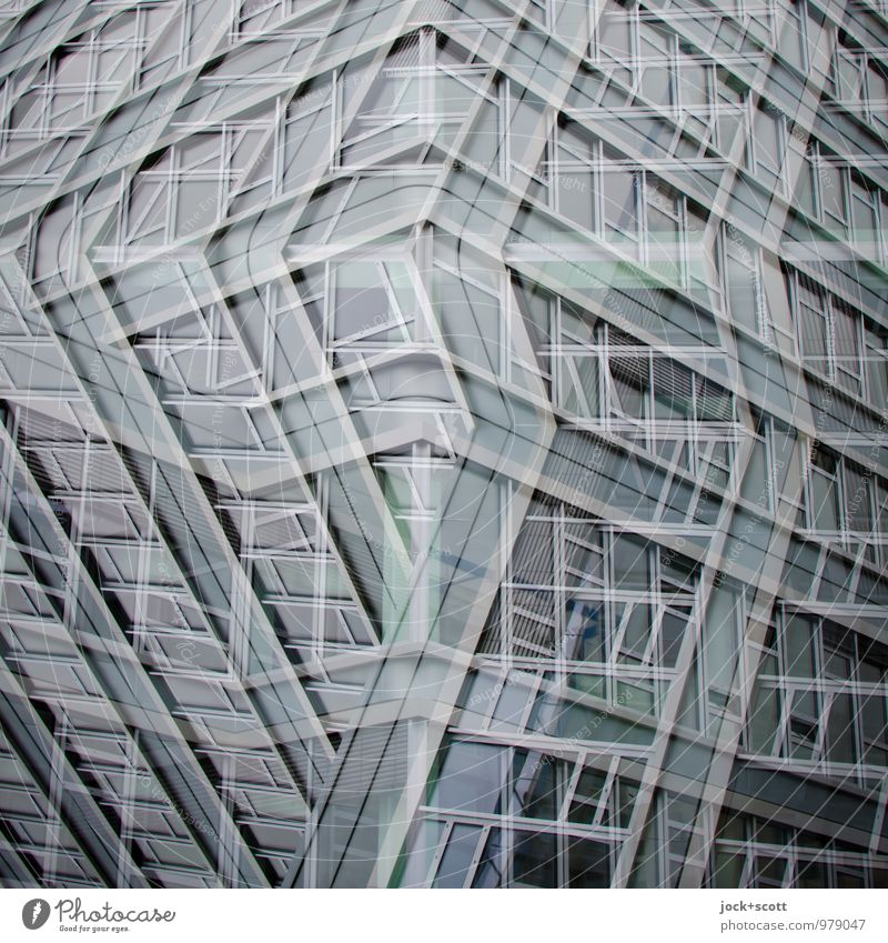 Corner solution, all façade Style Design Facade Window Line Network Sharp-edged Fantastic Gray Tolerant Inspiration Complex Surrealism Reaction Illusion cubes