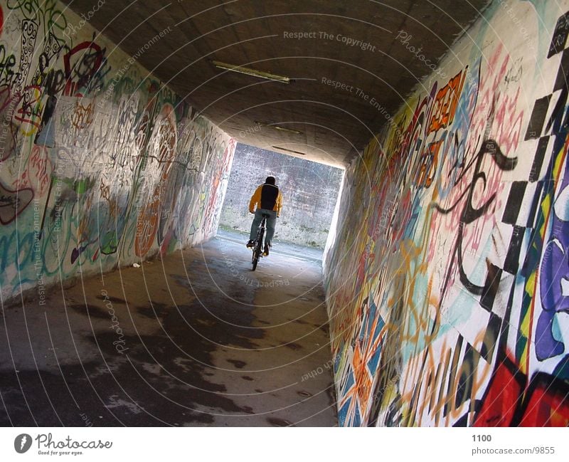 cyclists Tunnel Human being Bicycle Cycling