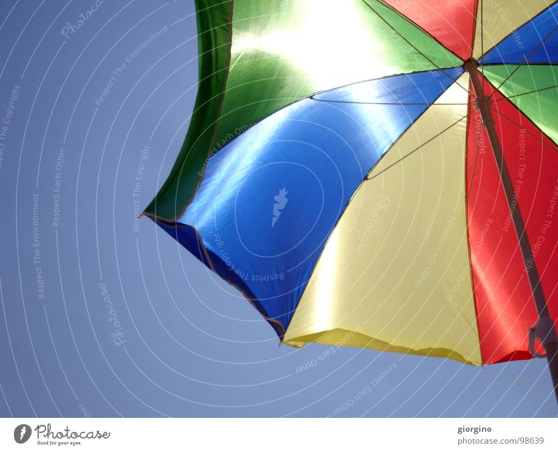 Umbrella at the seaside 2 Sky Background picture Colour Joy umbrella blue red black sea and composition free